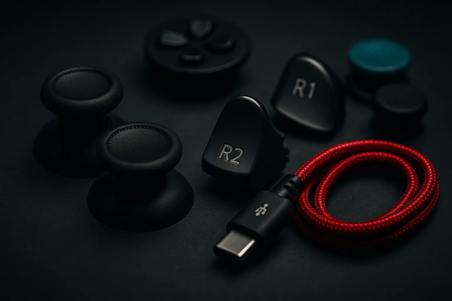 Gaming Zubehör wie Thumbsticks, Kabel & Trigger